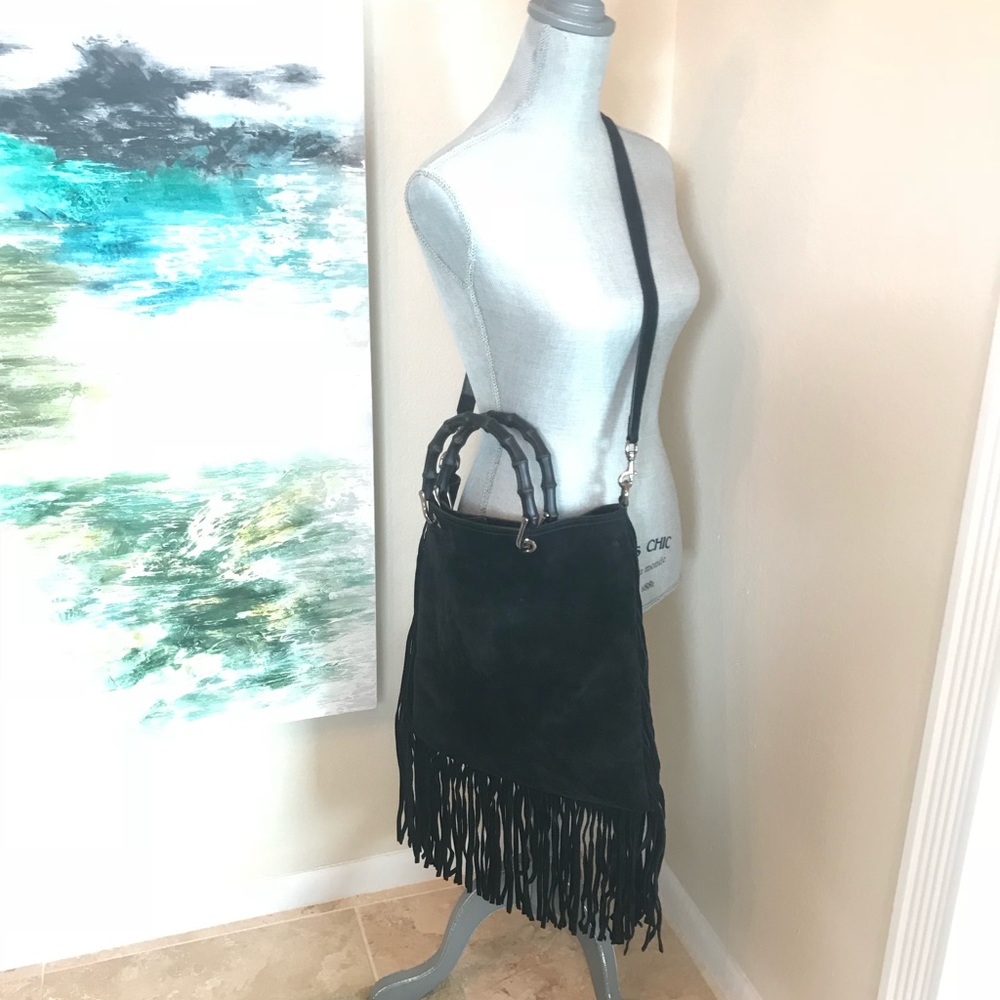 Brand new Gucci bamboo fringe purse